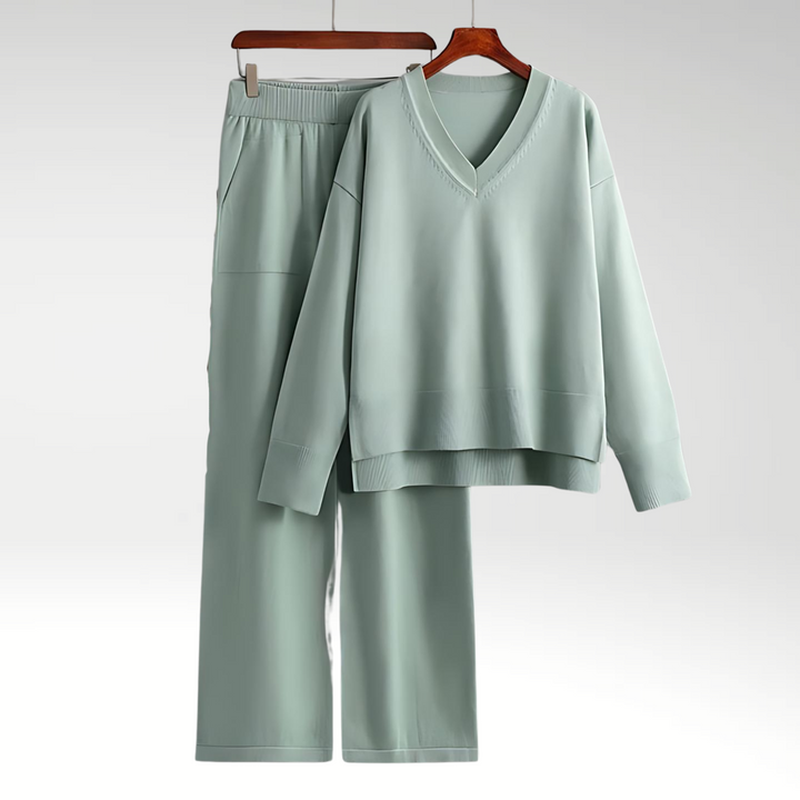 Emily | Luxe V-Neck Two-Piece Set