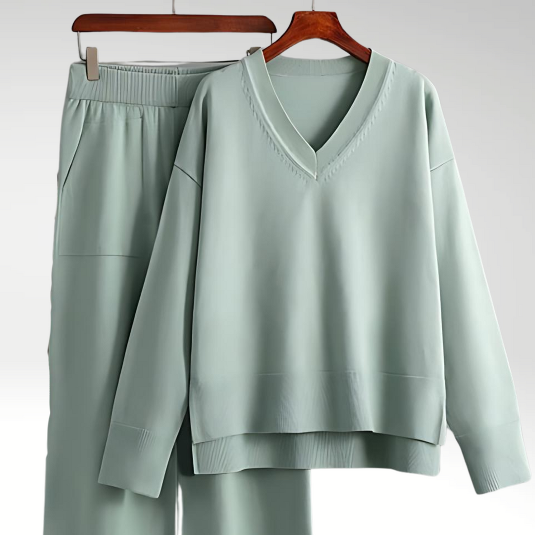 Emily | Luxe V-Neck Two-Piece Set