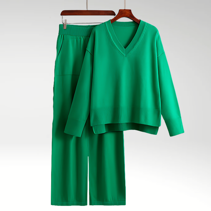 Emily | Luxe V-Neck Two-Piece Set