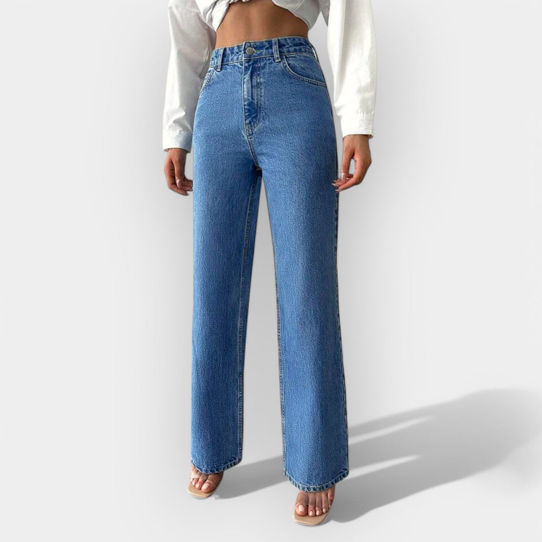 High-Rise Wide-Leg Denim