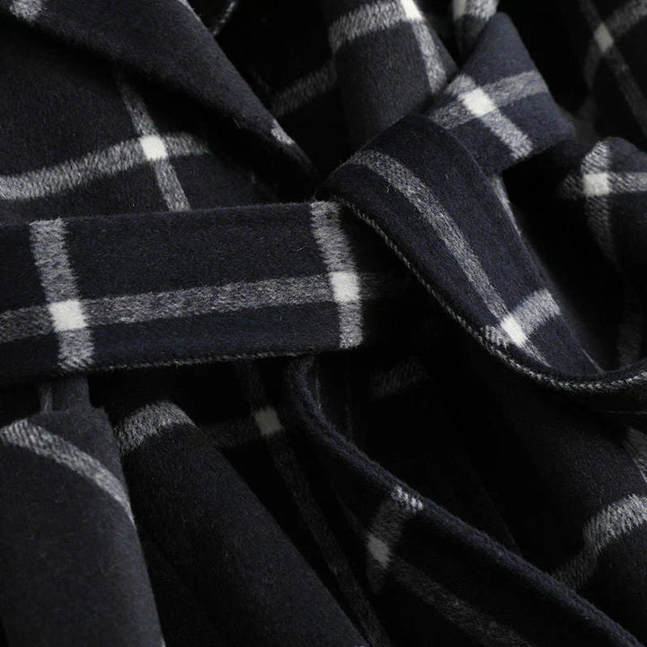 ADRIANA | CHECKERED WINTER TRENCH COAT