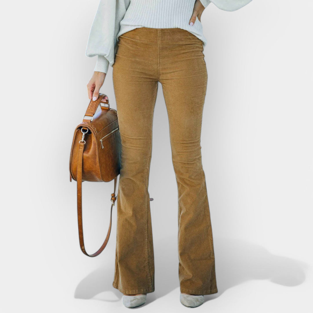 High-Rise Flared Trousers